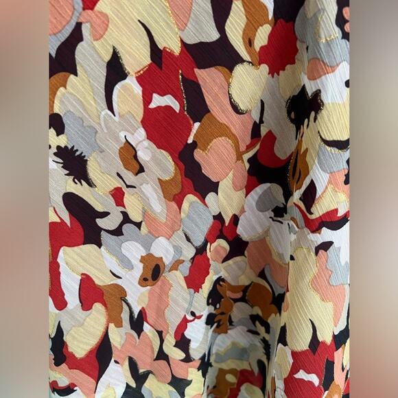 Vintage y2k skirt set phoebe buffet friends 90s metallic leaf print boho 2000s - Picture 3 of 9